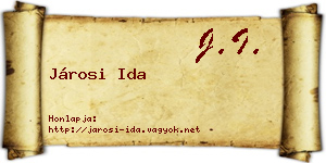 Járosi Ida névjegykártya
