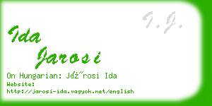 ida jarosi business card